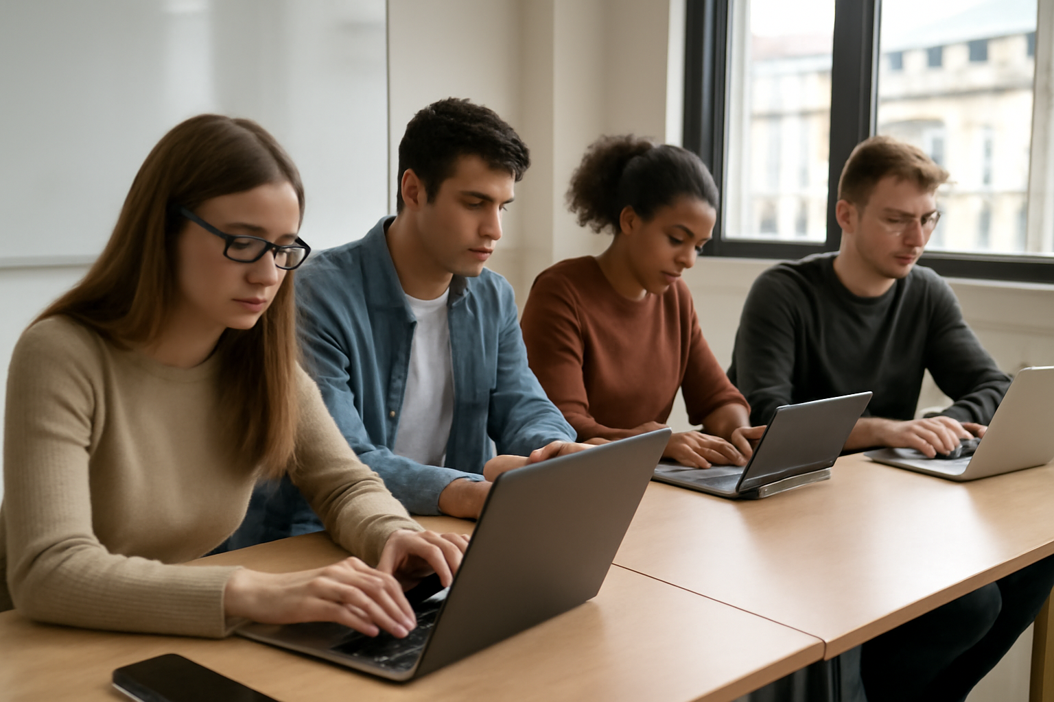 étudiants en formation numérique à Lyon