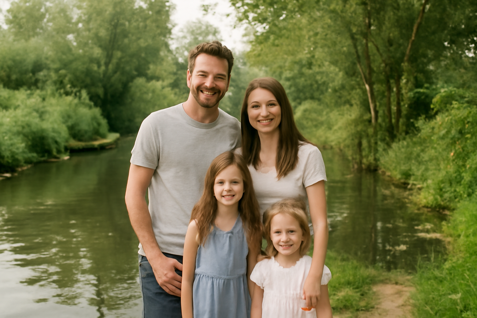 famille dans les hortillonnages d Amiens