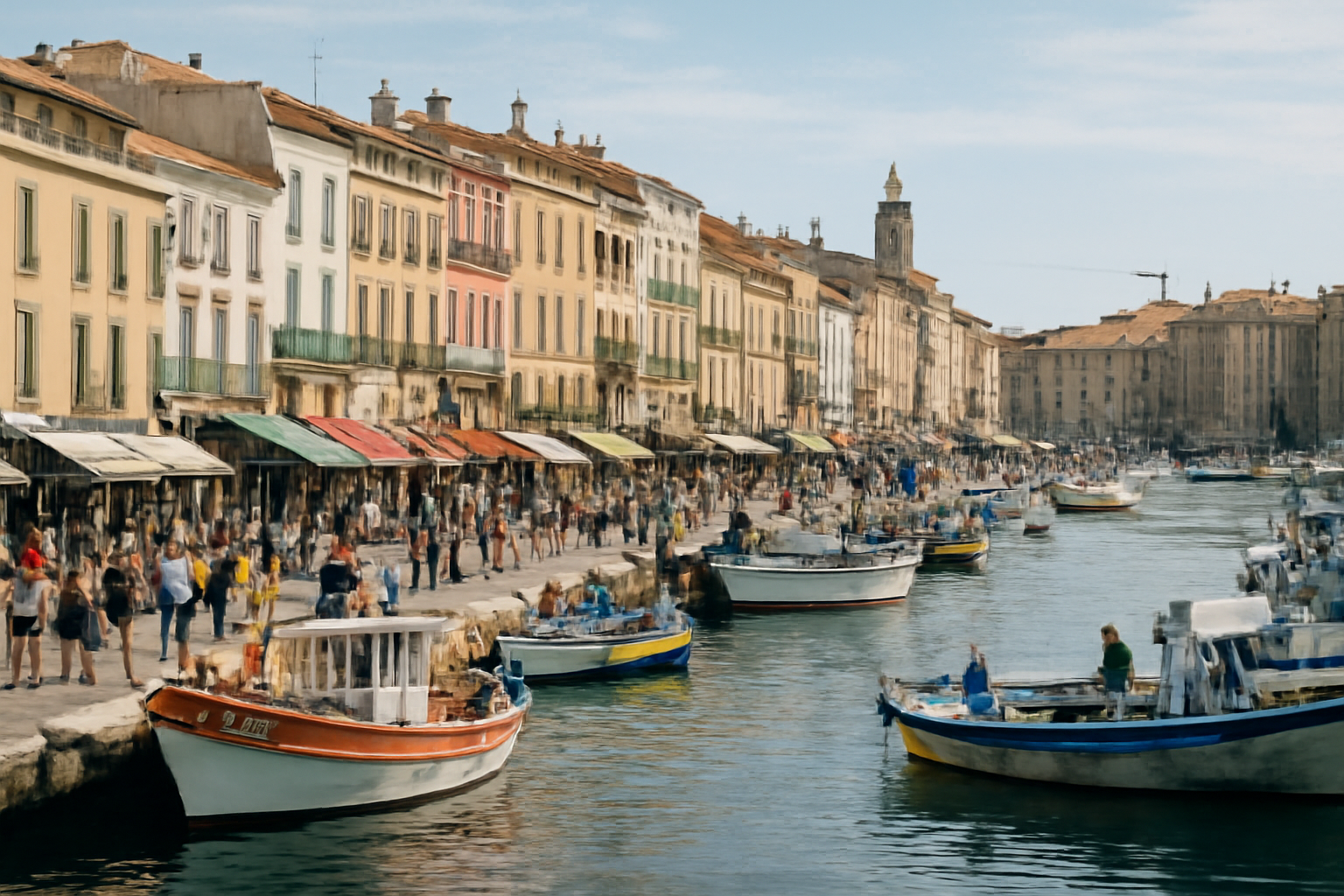 port de Sète animé