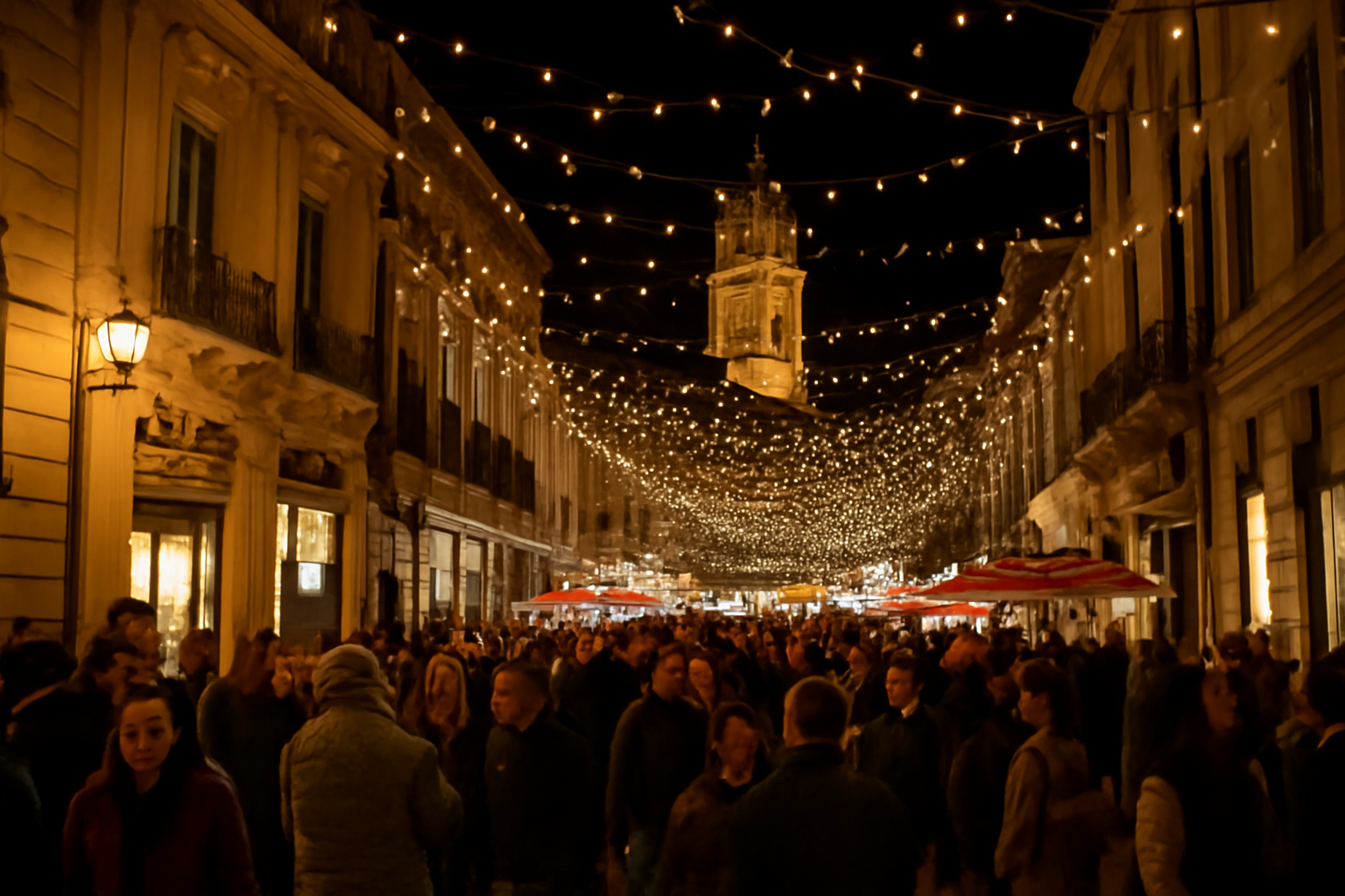 centre-ville de Béziers en fête