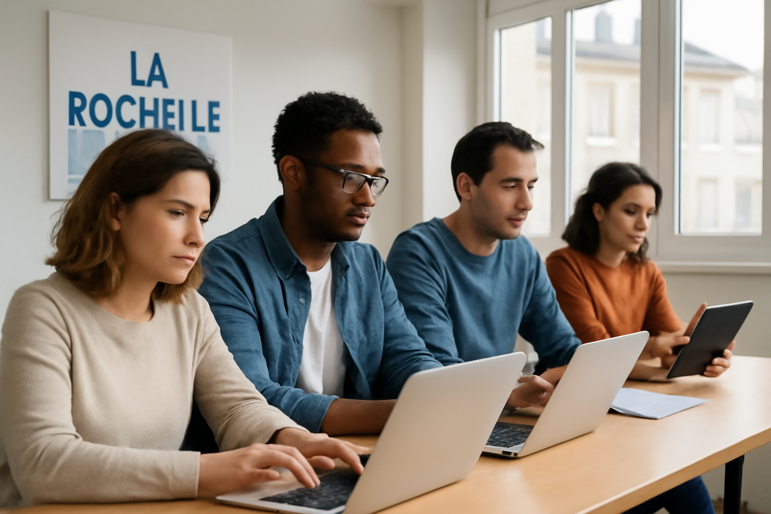 apprenants en formation numérique à La Rochelle