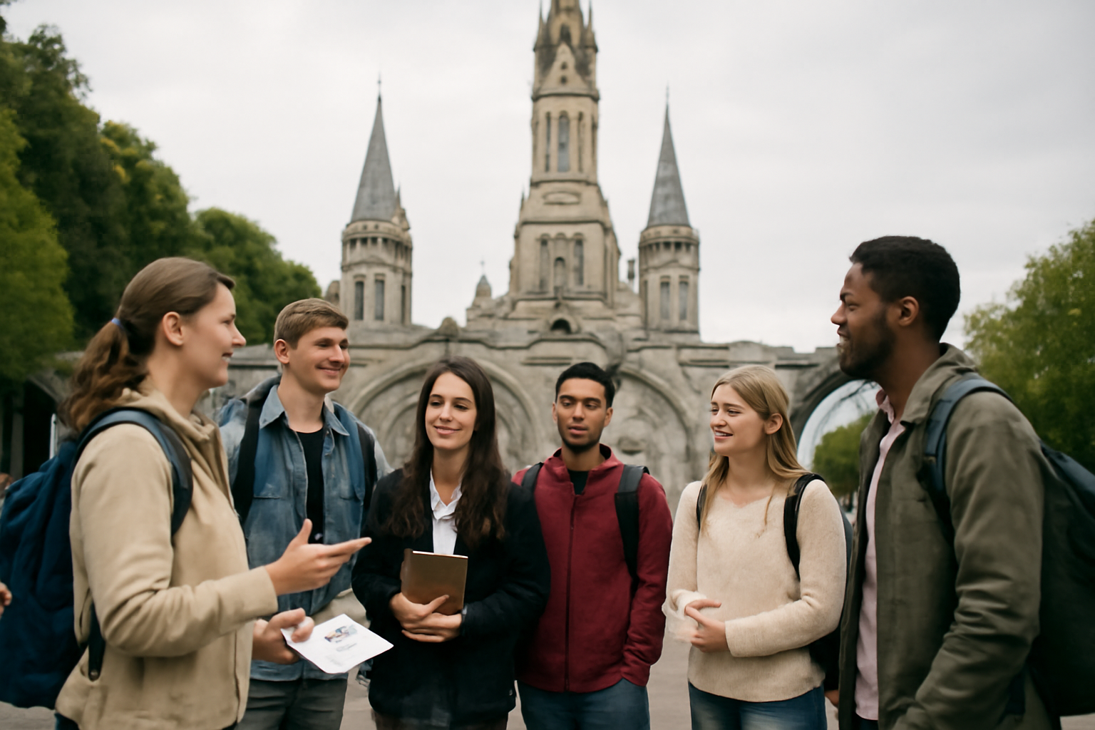 étudiants en formation tourisme à Lourdes
