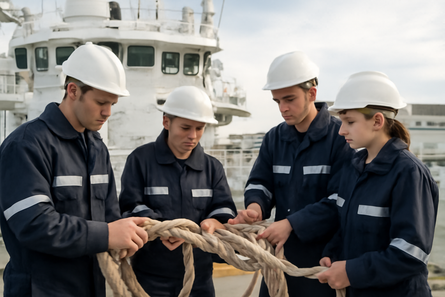 étudiants en formation maritime à Brest